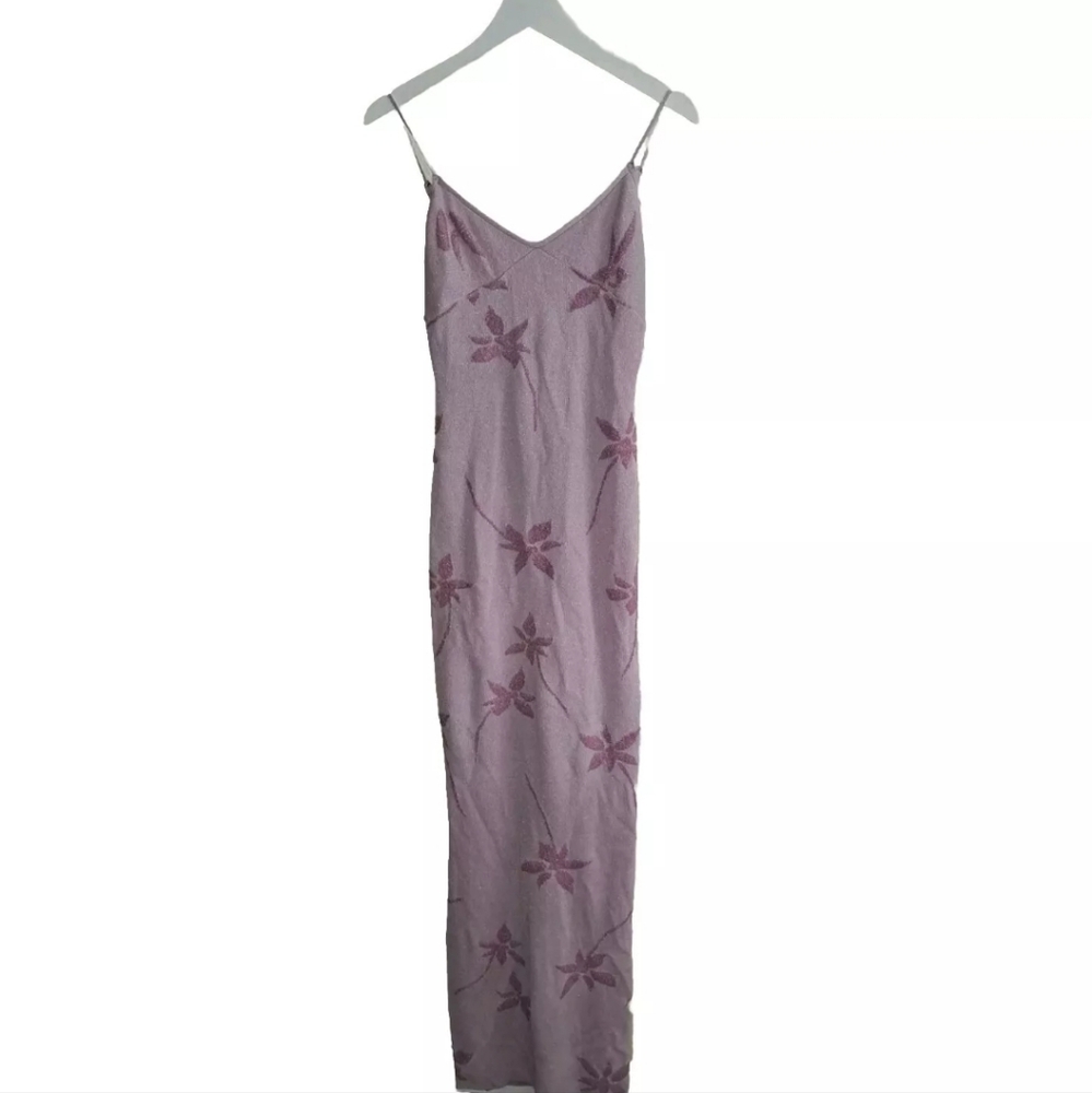 White Fox Trust Issues Floral Sparkle Dress Lilac Purple Size Small NWT B20#20 - Picture 2 of 9
